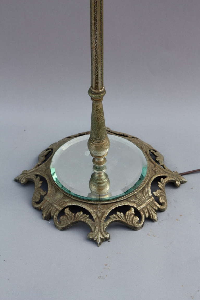 20th Century 1920's Brass Bridge Lamp