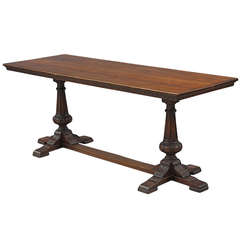 Long Antique Walnut Console Table