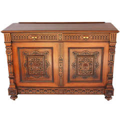 1920's Spanish Revival Carved Sideboard