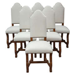 1920s Set Of Six Spanish Revival Side Chairs