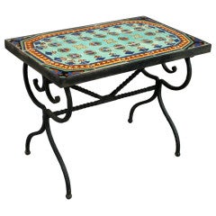 Antique Large Californian Tile Table