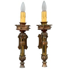 Narrow Bronze Sconces