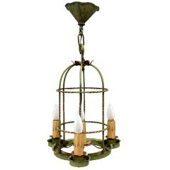 Antique Four Light Monterey Style Chandelier