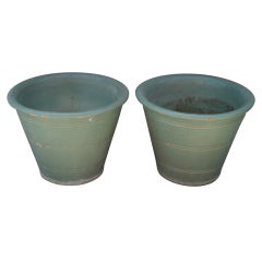 Vintage Pair Of Smaller Gladding McBean Flower Pots/Planters