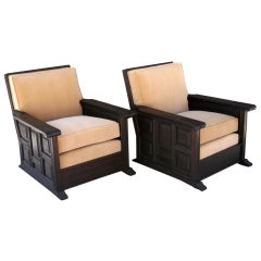 Pair Of Spanish Revival Club Chairs