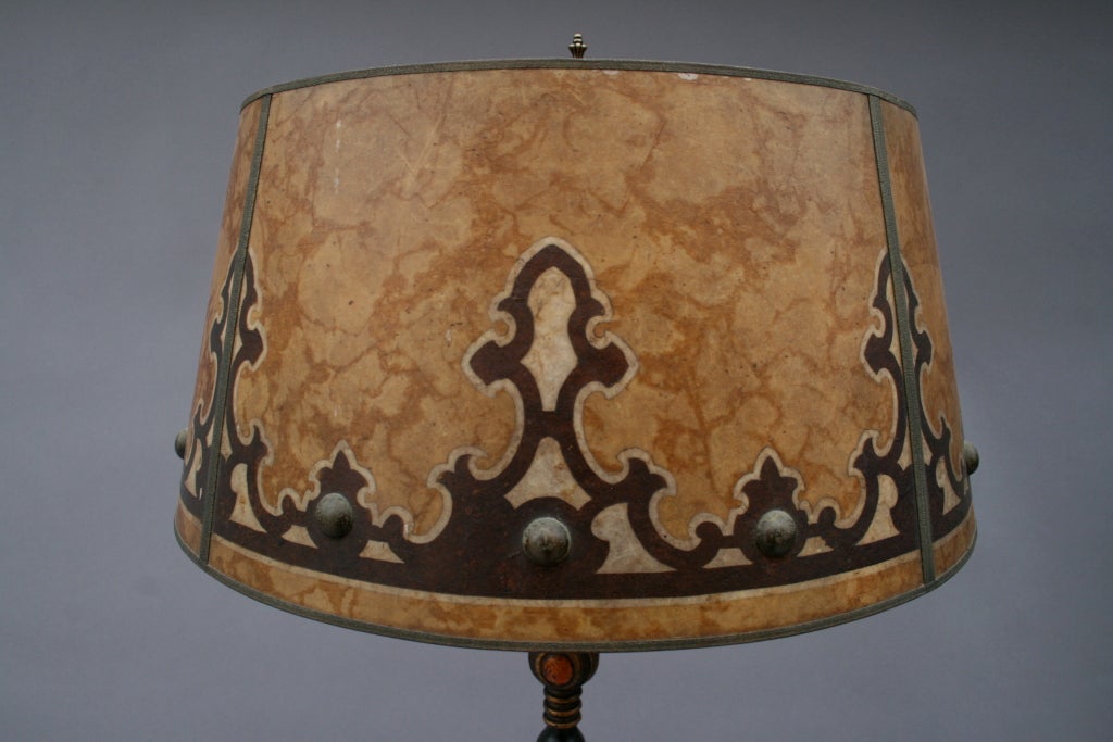 Superb Spanish Revival Lamp With Mica Shade 3