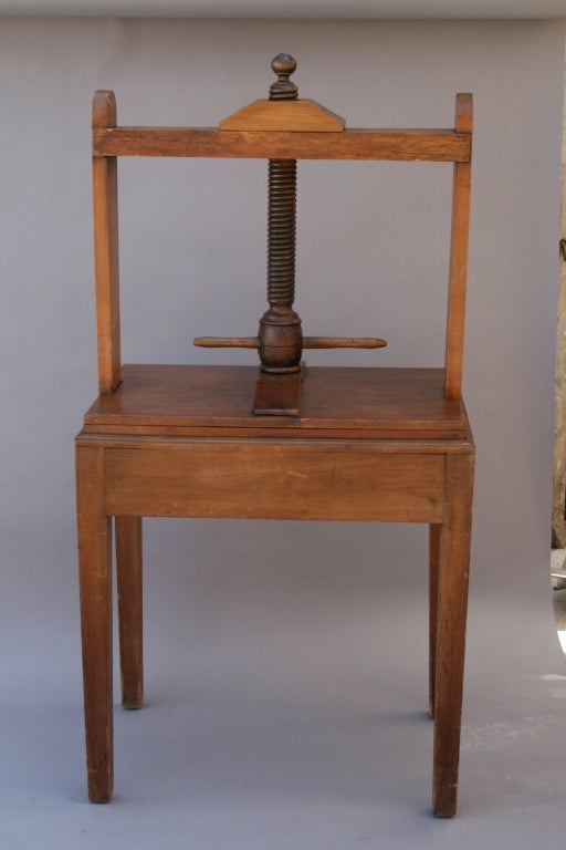 19th Century Wooden Bookbinding Press 1