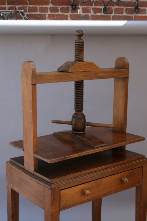 19th Century Wooden Bookbinding Press 3