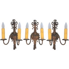 Louis XVI Style Double Sconces