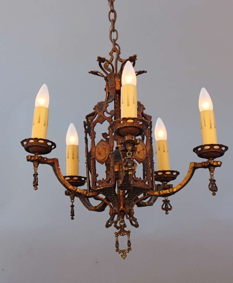 1920's Egyptian Revival Chandelier at 1stDibs