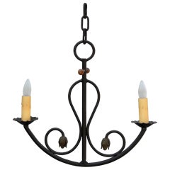 1920's Wrought Iron Anchor Chandelier,