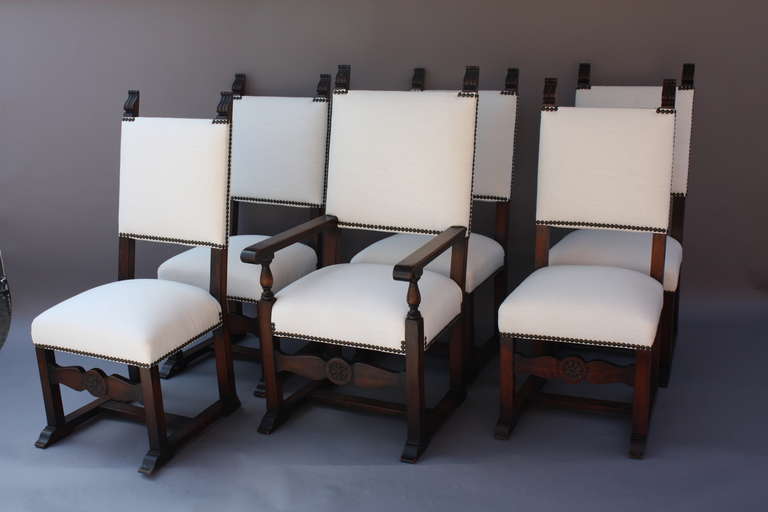1920s Set of Six Spanish Revival Chairs 2