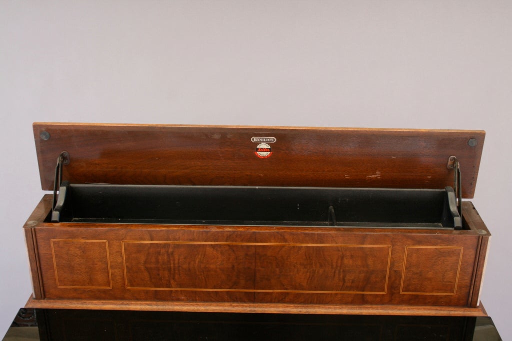 Early Industrial Mahogany and Steel Dental Cabinet 6