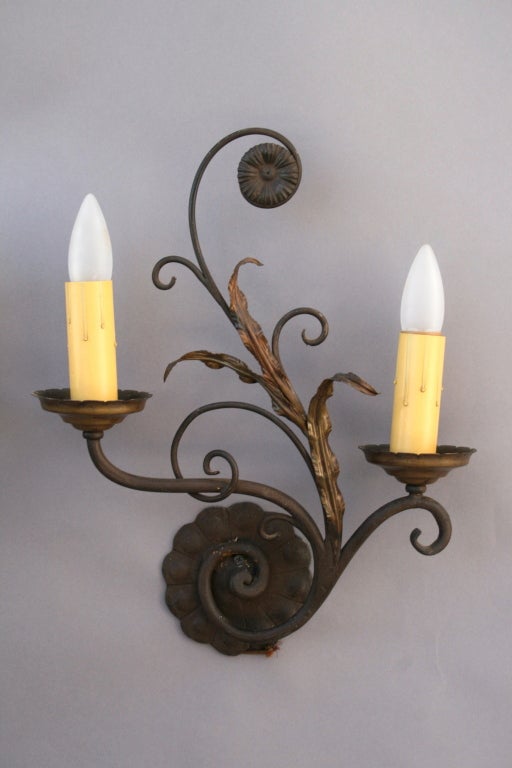 Pair Of Double 1920's Californian Sconces