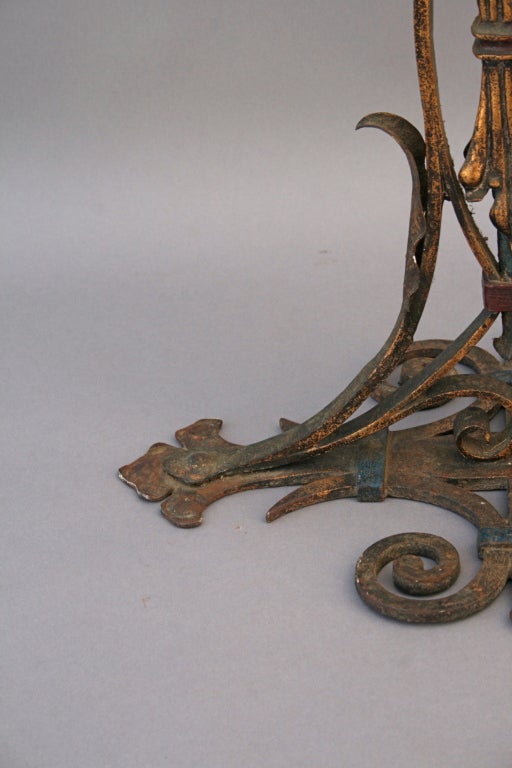 1920's Period Lamp With Original Mica Shade 2