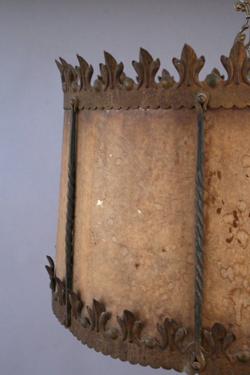 1920's Period Lamp With Original Mica Shade 4