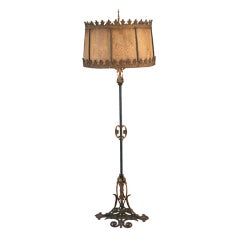 1920's Period Lamp With Original Mica Shade