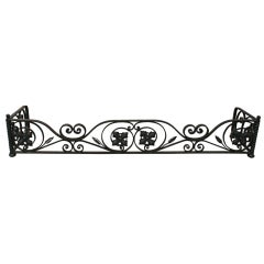 Wrought Iron Fireplace Fender c. '20's