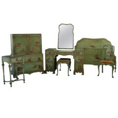 Antique 1920's Chinoiserie Bedroom Set