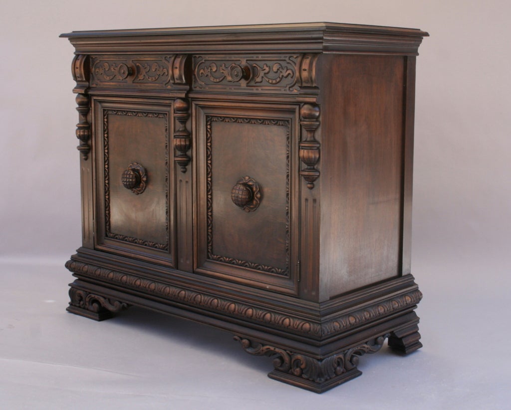 1920's Small Walnut Sideboard