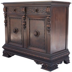 1920's Small Walnut Sideboard