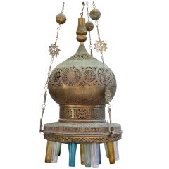 Antique Incredible Large Moorish Lantern c. 1880's
