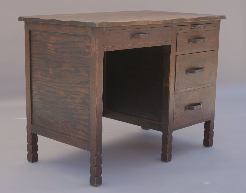 20th Century Monterey-style Four-drawer Desk