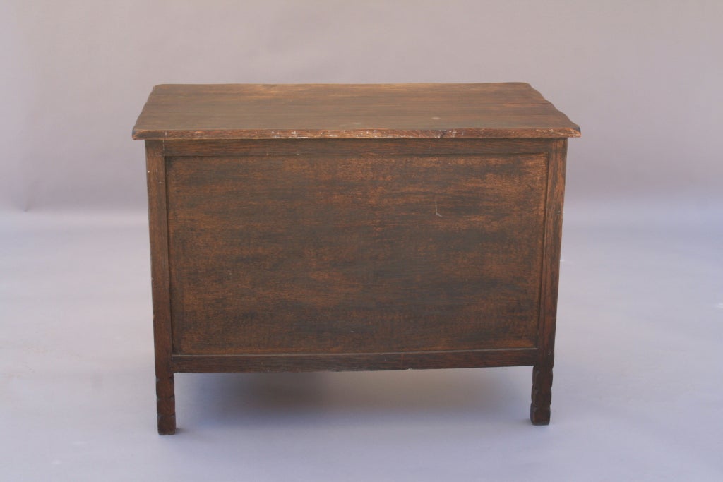 Wood Monterey-style Four-drawer Desk