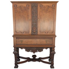 4630. Elegant Walnut Cabinet c. 1920's - '30's