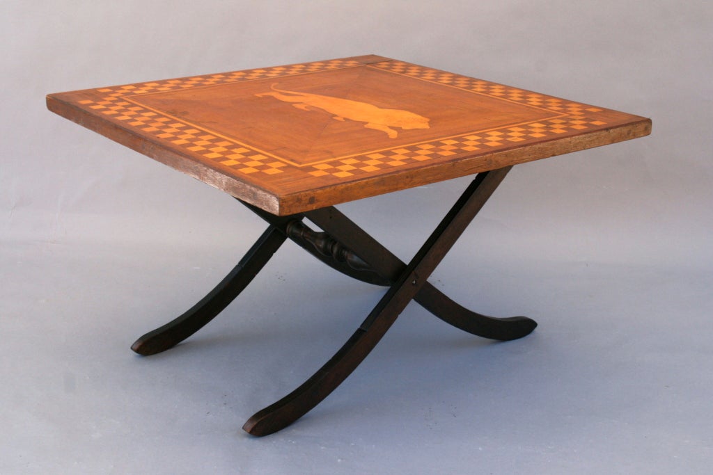 Wonderful inlaid table, nicely crafted and perfect as a coffee table.