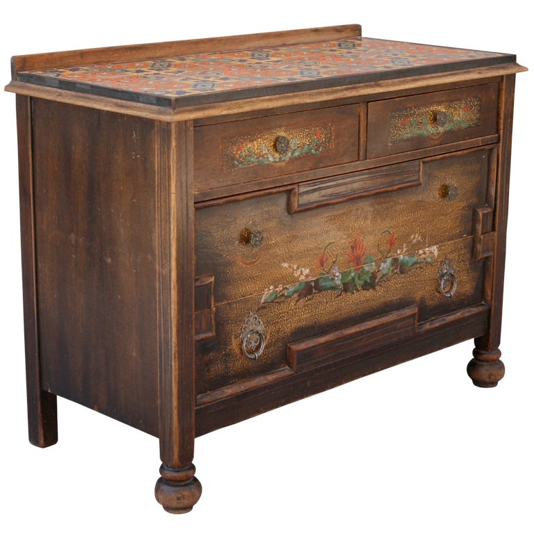 Karpen & Tudor Tile Co. Chest from Hotel De Anza