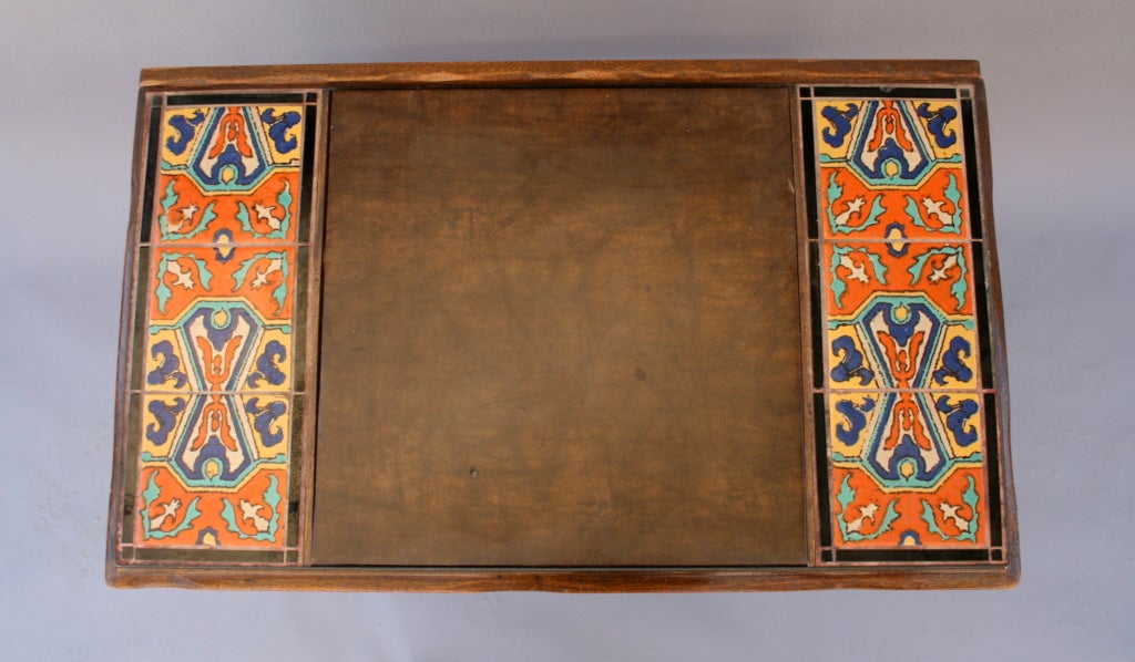 American Karpen Desk/Vanity with Tudor Tiles