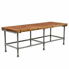 Antique Large Scale Industrial Table