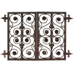 Incredible Two Panel Ironwork Grill