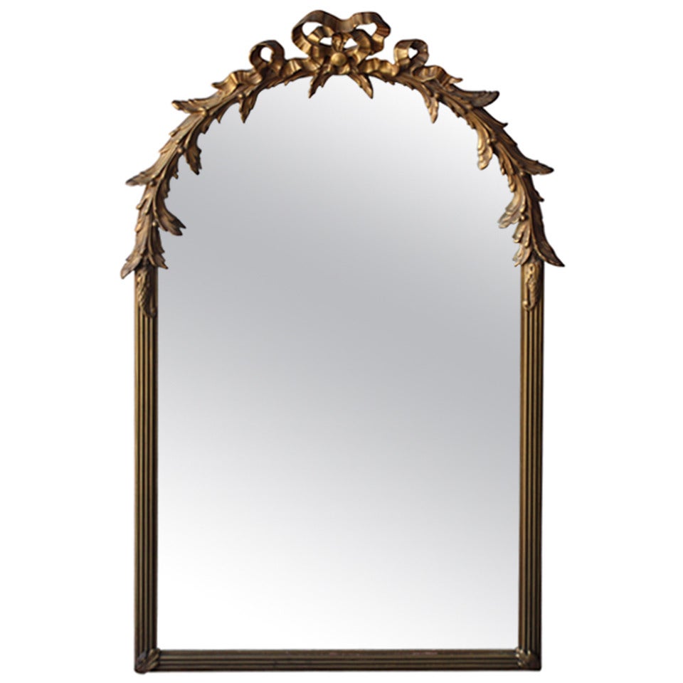 1920s Carved Wood Mirror