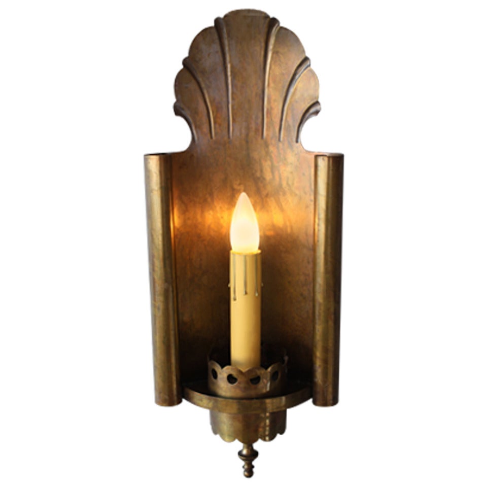 1920s Brass Sconce