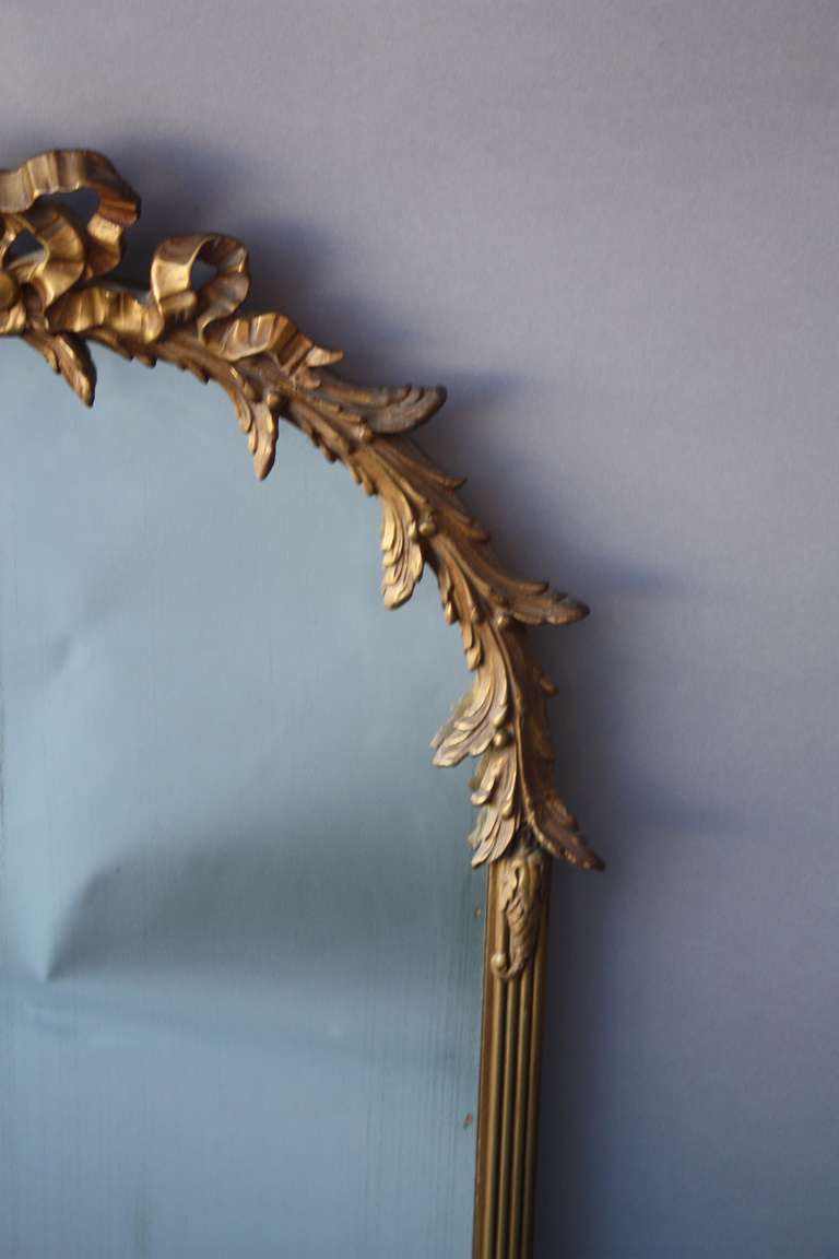 1920s Carved Wood Mirror In Excellent Condition In Pasadena, CA