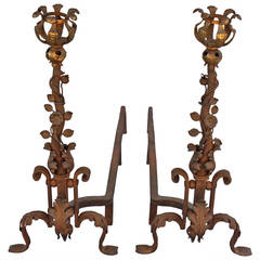 Outstanding Pair of Andirons 10