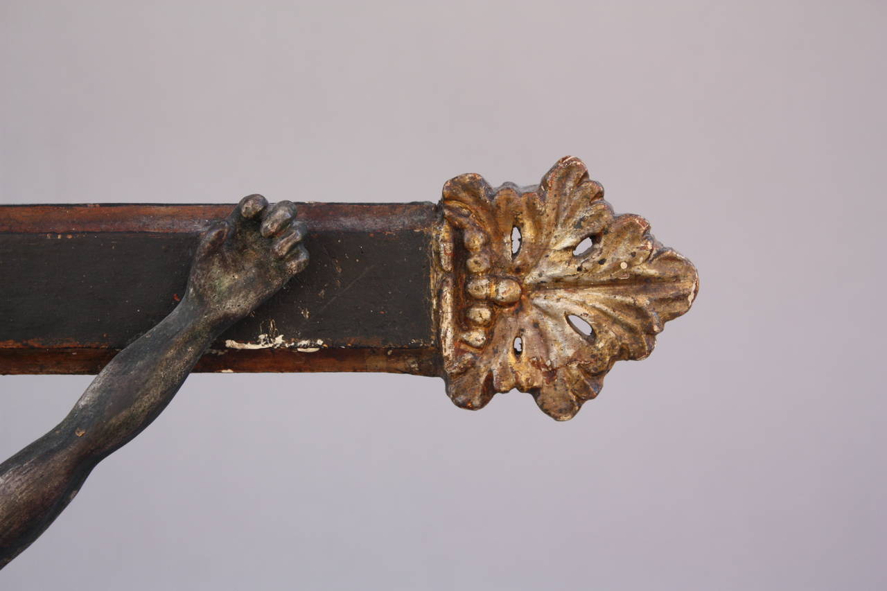 18th Century Wood Carved Crucifix 2