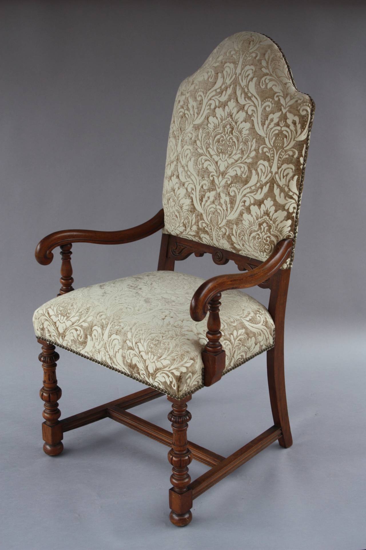 Early 20th Century Set of Six 1920s Upholstered Chairs