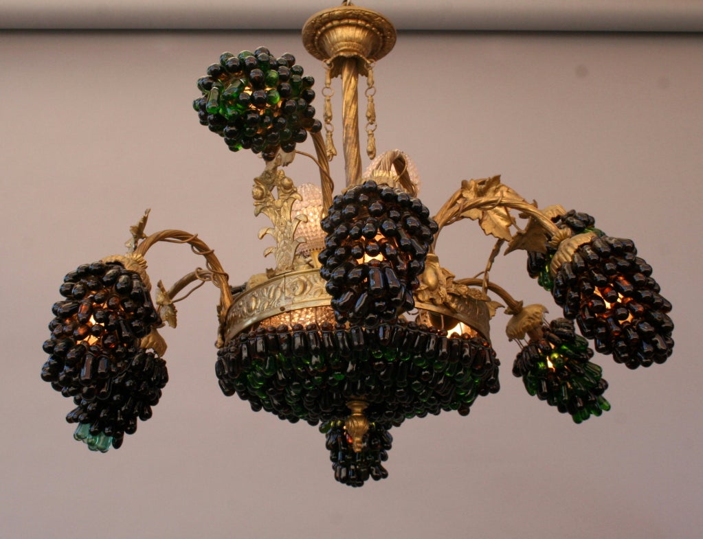 Fabulous Murano Grape Cluster Chandelier 1