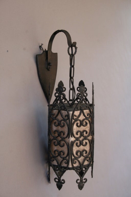 Wrought Iron Filigree Spanish Revival Exterior Lantern