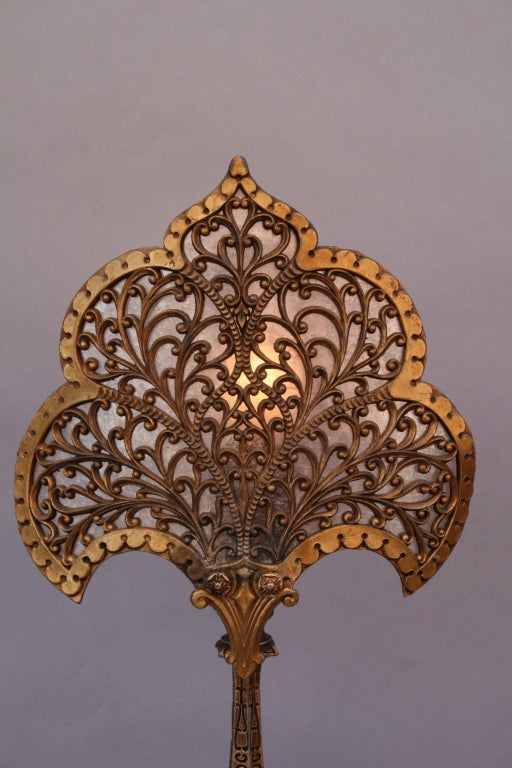 American Pair Of 1920's Fan Shaped Lamps