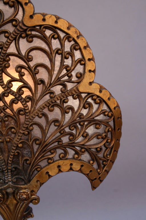 Pair Of 1920's Fan Shaped Lamps 2