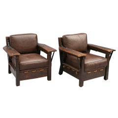 Pair Rare Imperial Club Chairs
