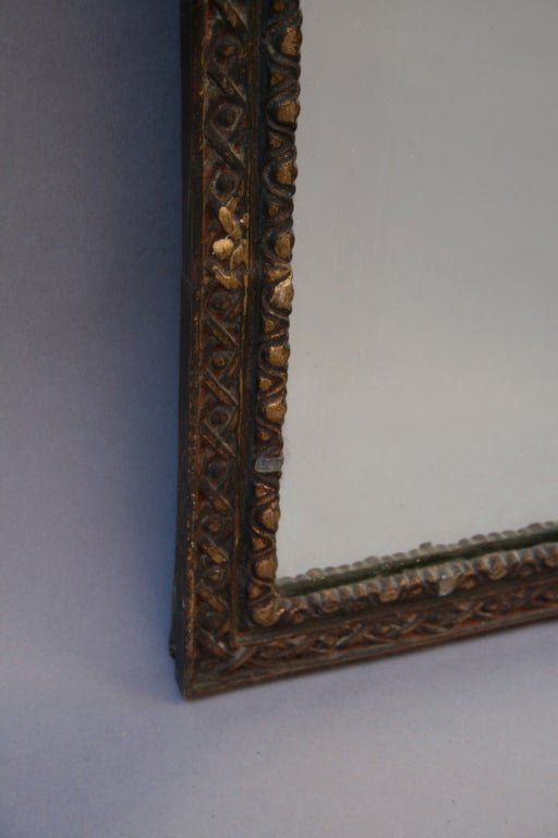 Antique Bronze Mirror With Peacock Motif 3