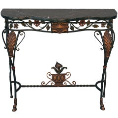 Antique Polychrome Console