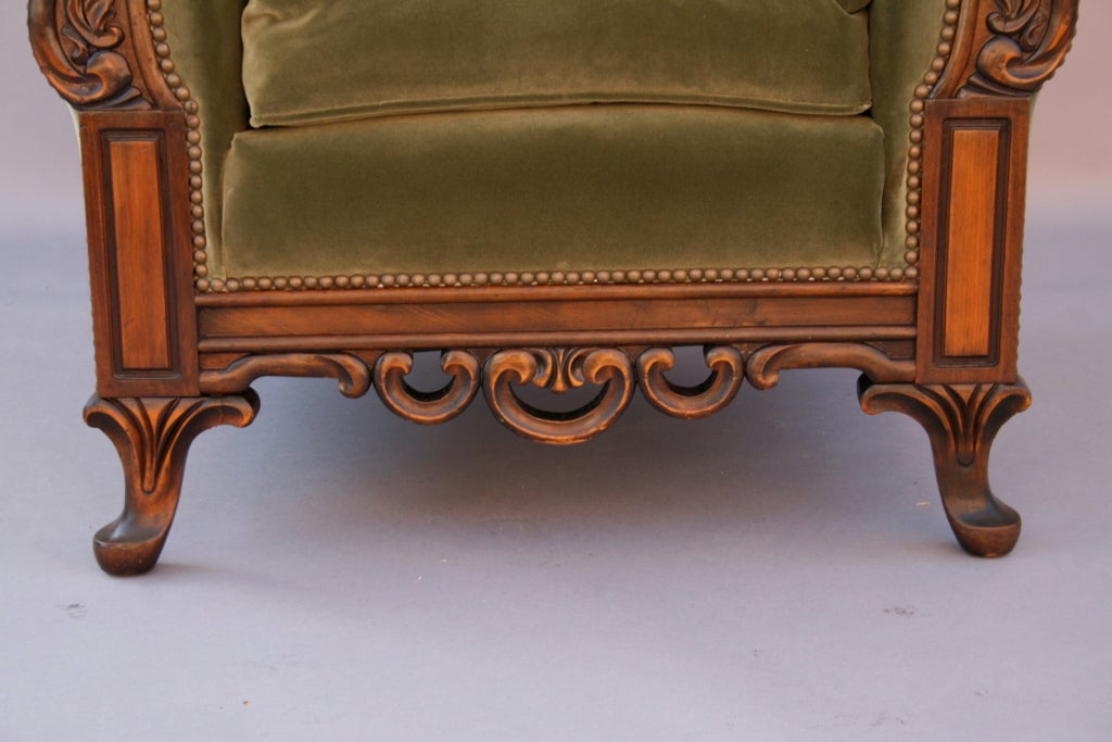 Spanish Revival Velvet Chair 1