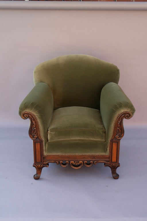 Spanish Revival Velvet Chair 2
