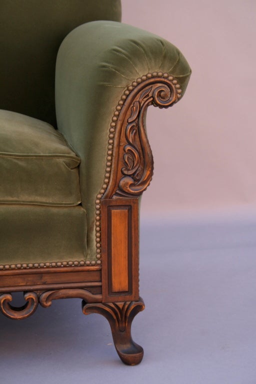 Spanish Revival Velvet Chair 3